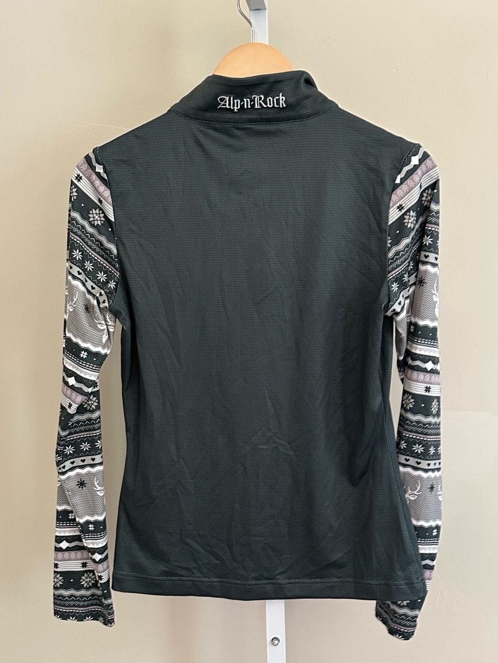 Alp N Rock Small Fair Isle Reindeer Quarter Zip Ski Top Après Ski Nordic - Picture 5 of 6